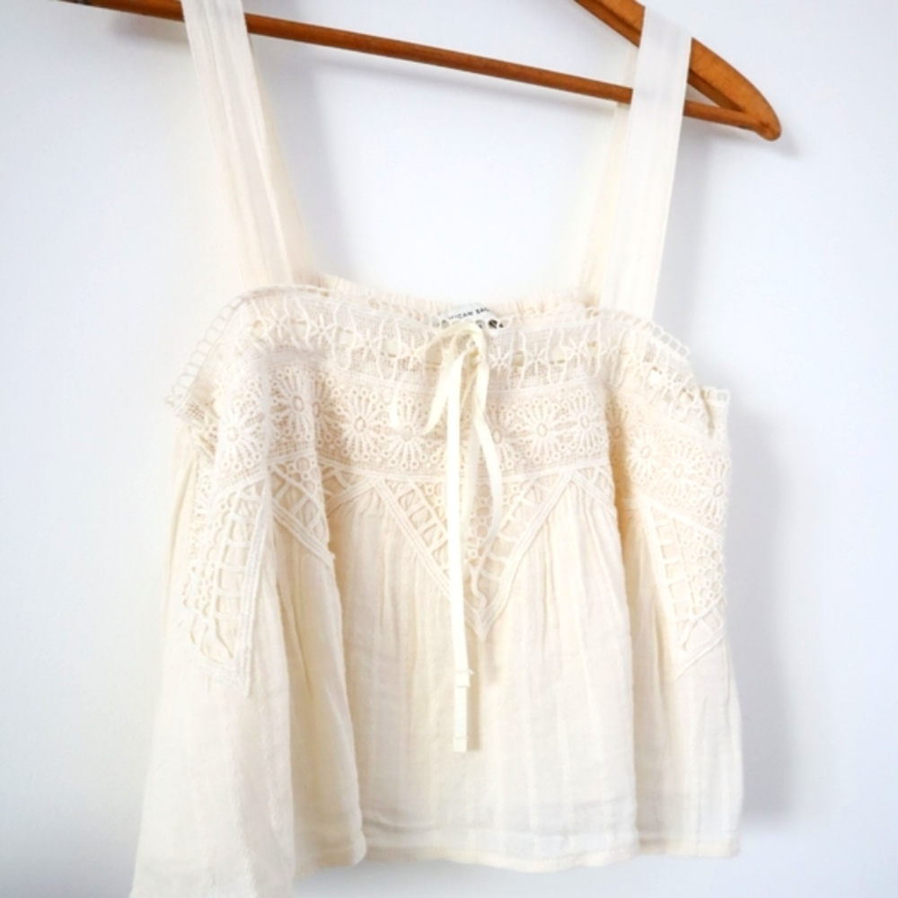 American Eagle Cropped Lace Top
